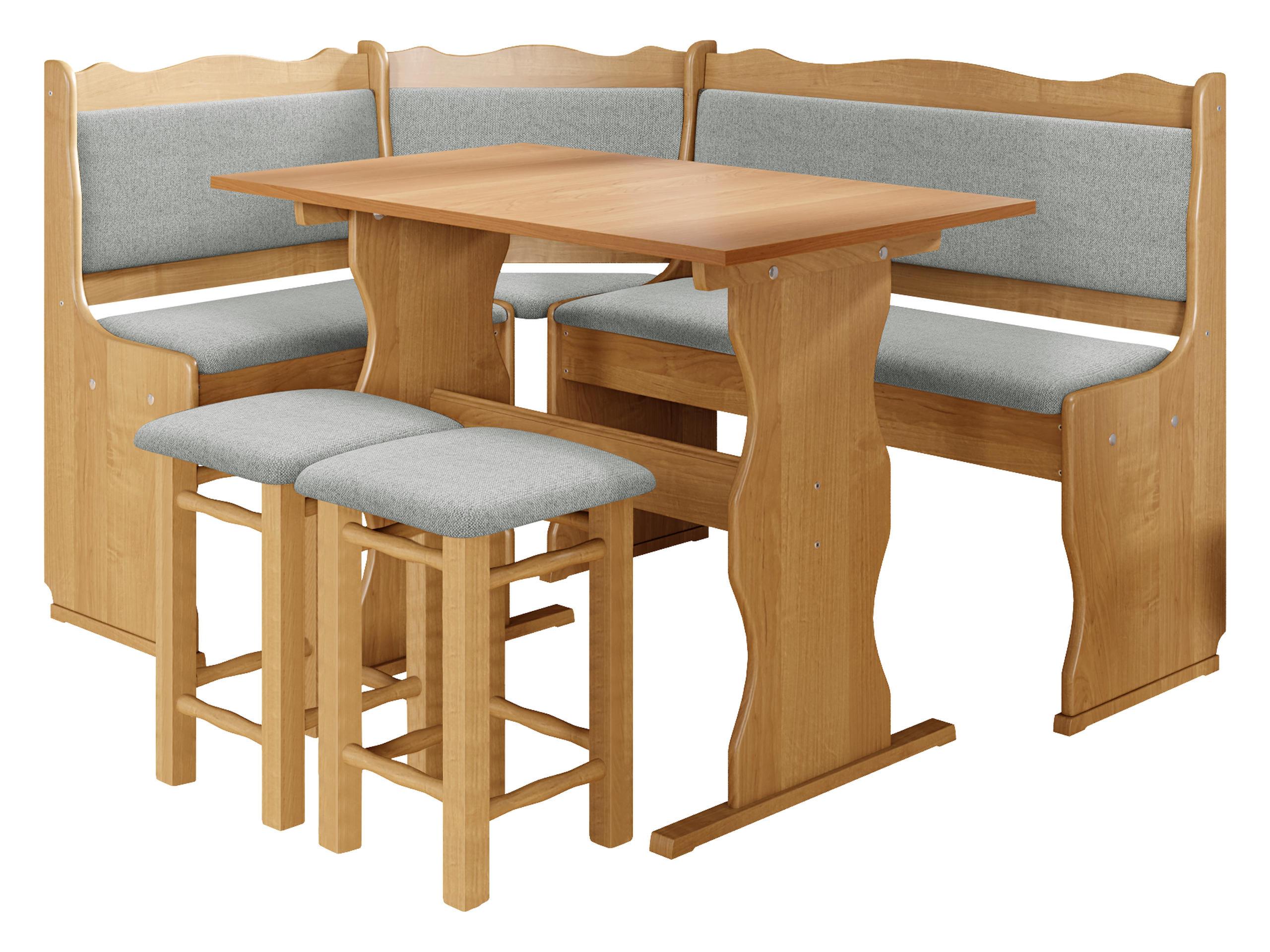 ECKBANKGRUPPE Mini - Erlefarben/Grau, Holz (145/87/105cm) - MIRJAN24
