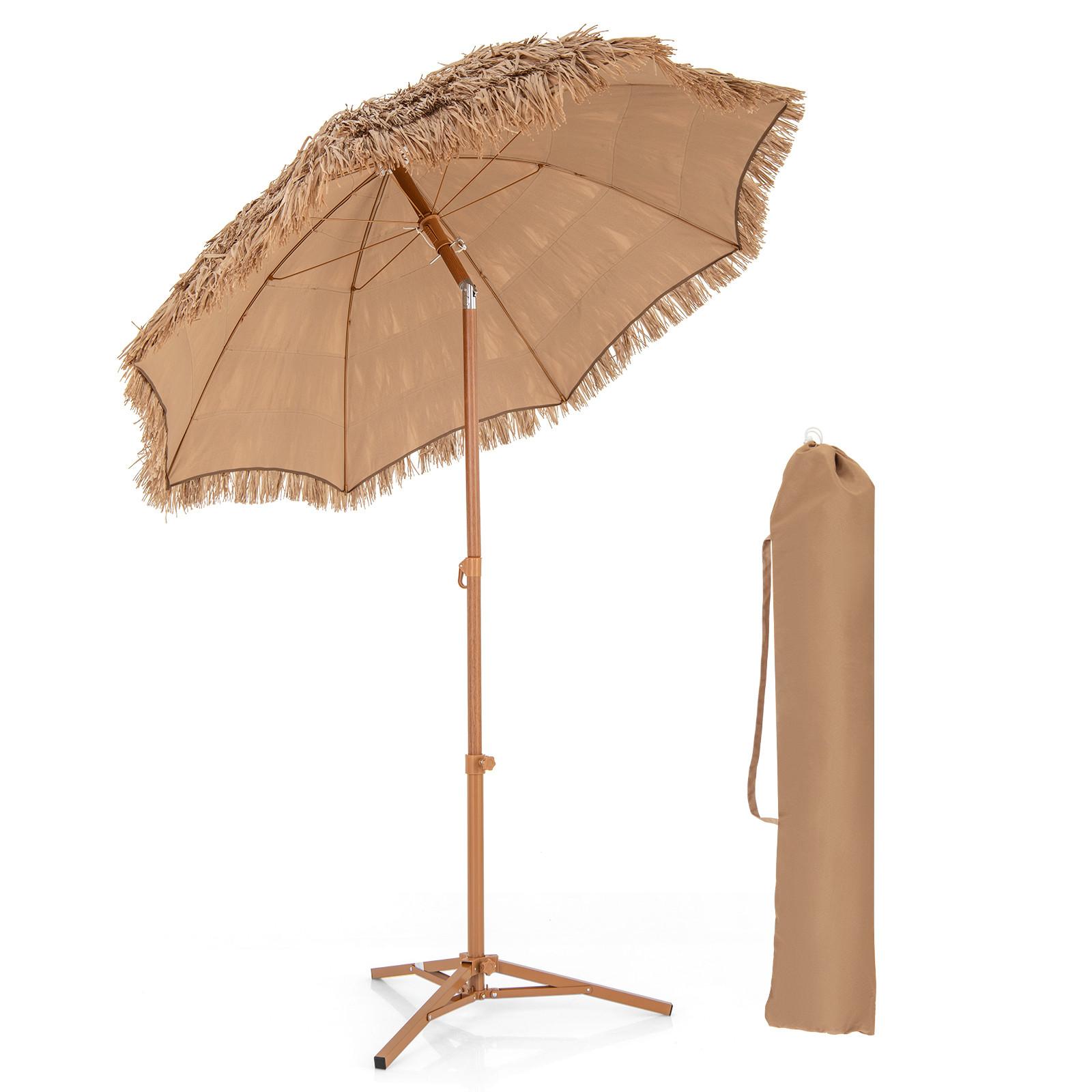 SONNENSCHIRM Natur - Naturfarben, Kunststoff (200/200cm) - COSTWAY