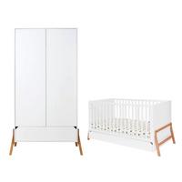 BABYZIMMER 2-teilig Weiß - Weiß, Holzwerkstoff (161/90/75cm) - Petits-meubles