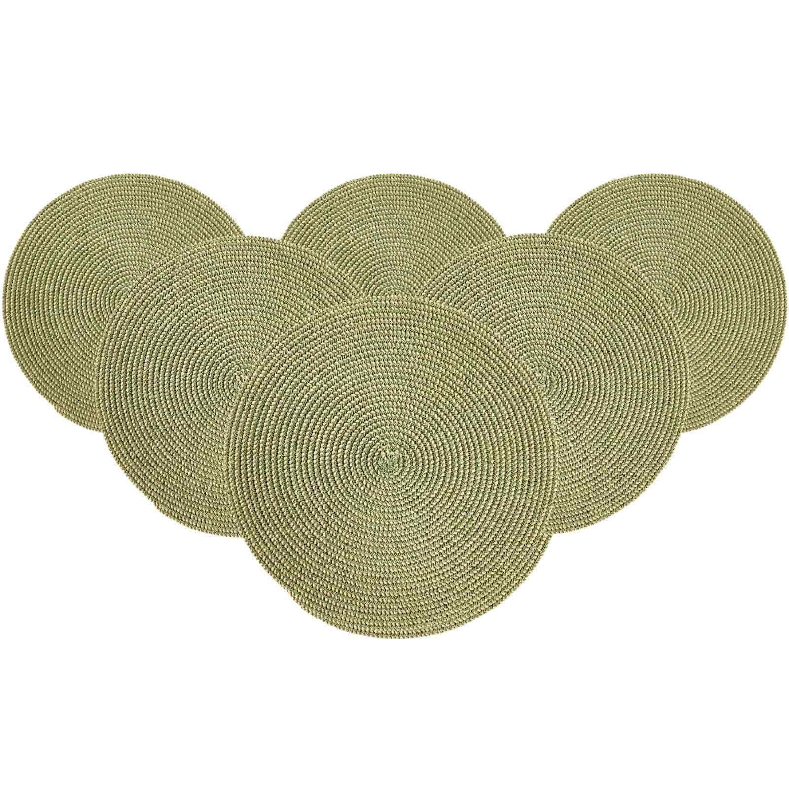 PLATZMATTEN Looma Hellgrün ø 36 cm 6er Set - Hellgrün, Kunststoff (36cm) - Ritzenhoff Breker