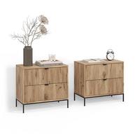 NACHTTISCHE Aterno Viking Oak 2er Set - Eichefarben, Holzwerkstoff (66/60/36cm) - Livinity®
