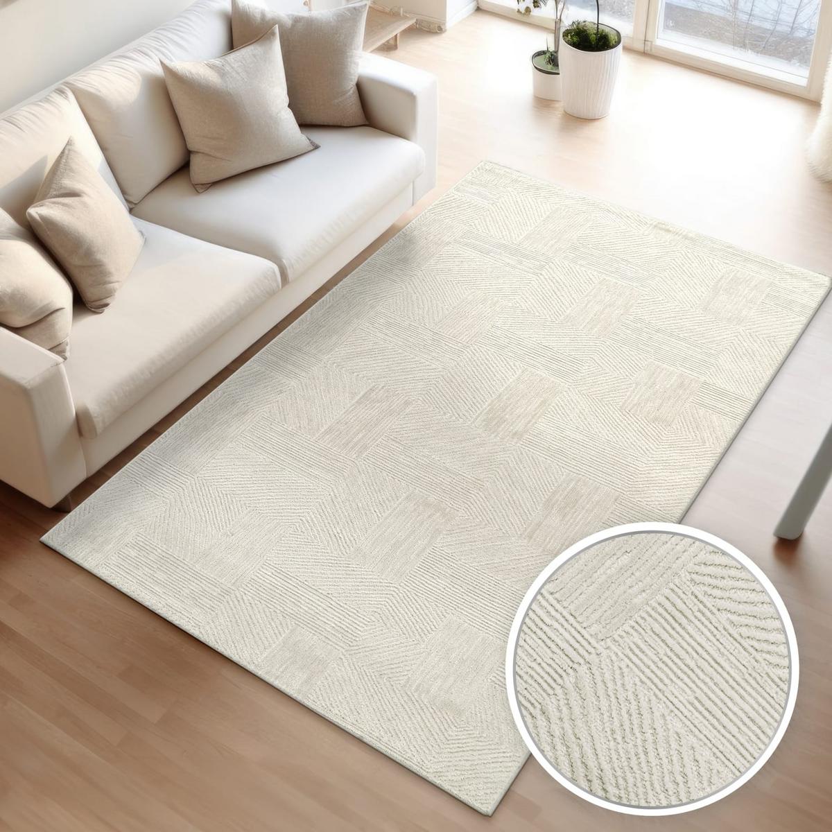 FLACHWEBETEPPICH Boho Creme 200 x 280 cm - Creme, Kunststoff (200/280cm) - TT Home