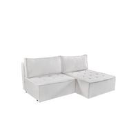 ECKSOFA Schlafsofa Amalia In Raven - Weiß, Holzwerkstoff/Textil (200/140cm) - Fun Möbel