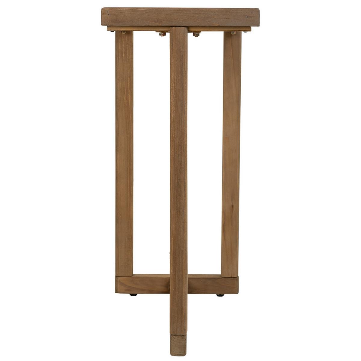 KONSOLENTISCH aus Holz und Glas, 120x33x75cm - Braun, Holz (33/120/75cm) - Wanderlust