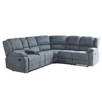 ECKSOFA Polsterbezug Dunkelgrau Rokke - Dunkelgrau, Textil (229/196cm) - Beliani