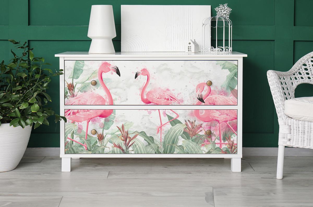 MÖBLAUFKLEBER 100x50 cm rosa - Grau, Kunststoff (50/0.1/100cm) - Wallfluent