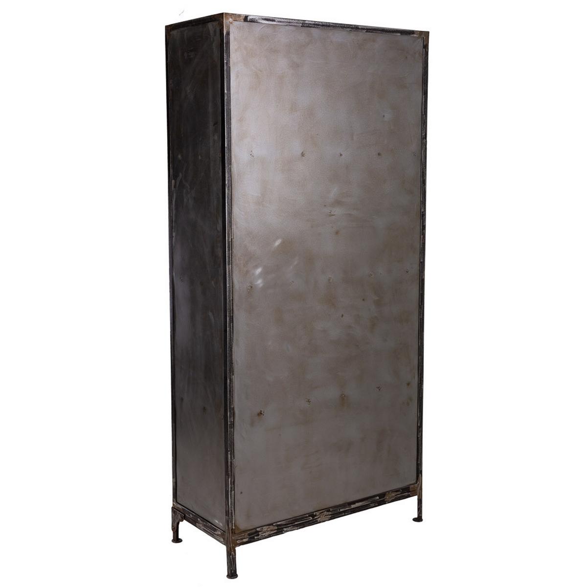 VITRINE 4523317352 aus Metal 90x40x190 cm - Grau, Metall (90/190/40cm) - Wanderlust