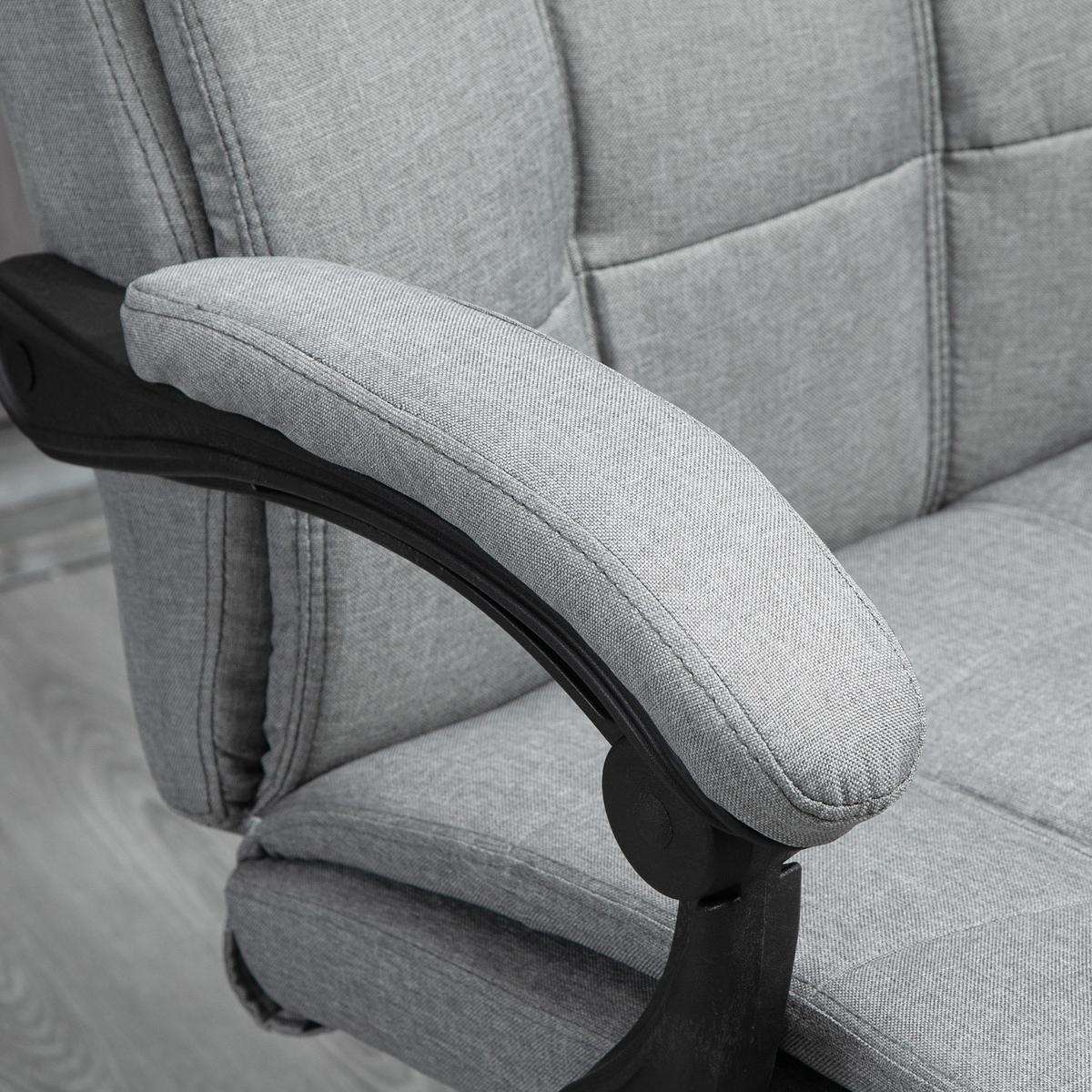 BÜROSTUHL, Schaumstoff, PVC, Hellgrau - Hellgrau, Kunststoff (76/120/66cm) - Vinsetto