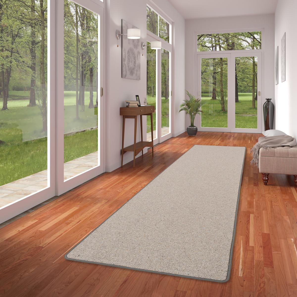 NATUR TEPPICH LÄUFER WOLLE BERBER - Grau, Textil (100/200cm) - Snapstyle