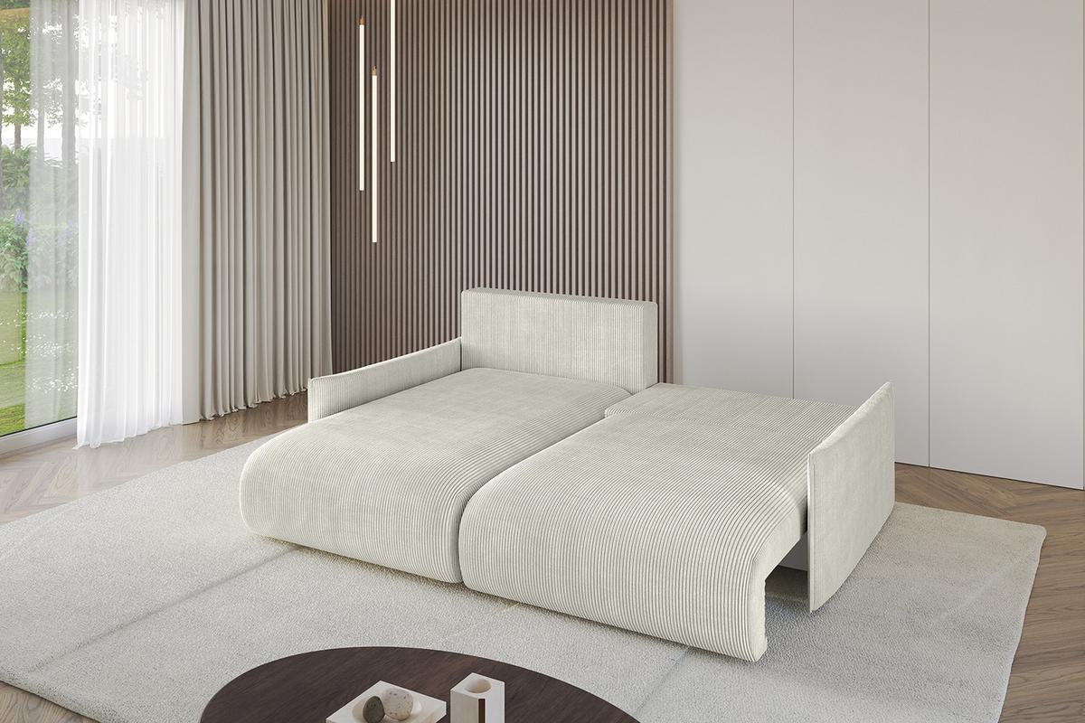 ECKSOFA Ottomane links ONESK-L -v1 216x177x72 Creme Cord - Ecru/Creme, Holzwerkstoff/Kunststoff (216/177cm) - ALTDECOR