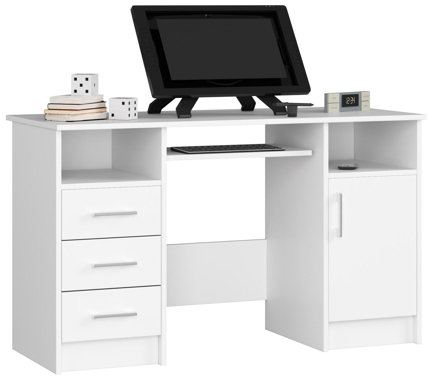 SCHREIBTISCH Weiß 74/124/52 - Weiß, Holzwerkstoff (120/50/74cm) - RAUMHIRSCH FURNITURE