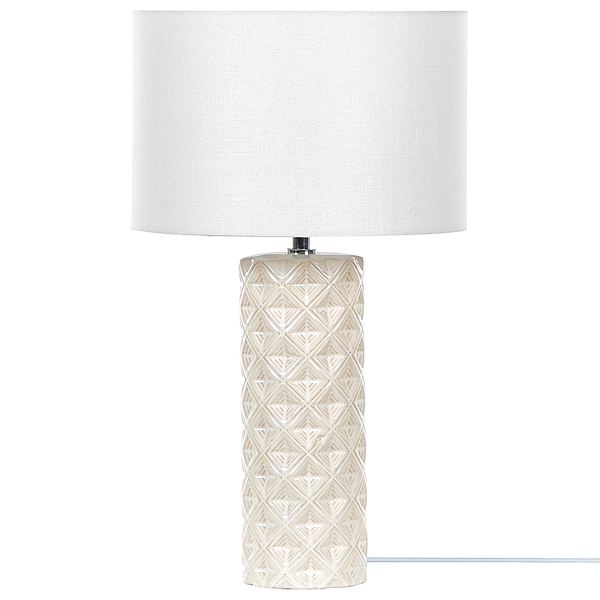 TISCHLAMPE Balonne 28/28/49 cm - Weiß, Keramik (28/28/49cm) - Beliani