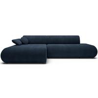 ECKSOFA Armone Dunkelblau Chenille - Schwarz/Dunkelblau, Kunststoff/Textil (286/173.5cm) - Selsey