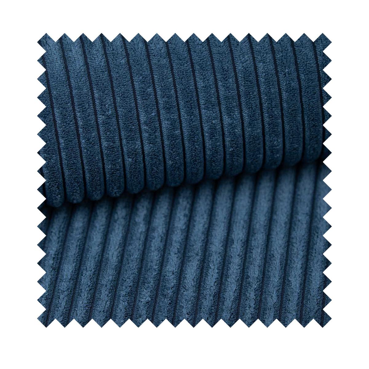 ECKSOFA Farese Dunkelblau Cordbezug - Schwarz/Dunkelblau, Kunststoff/Textil (267/167cm) - Selsey