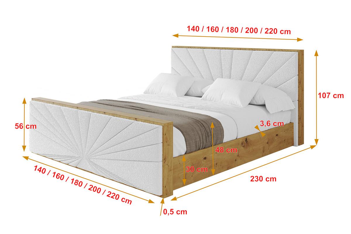POLSTERBETT mit Bettkasten, Fußteil und Lattenrost, Boxbett mit Matratze H3/H4 - ENZO6-Z 120x200 Weiß - Weiß, Holzwerkstoff/Textil (120/200cm) - ALTDECOR