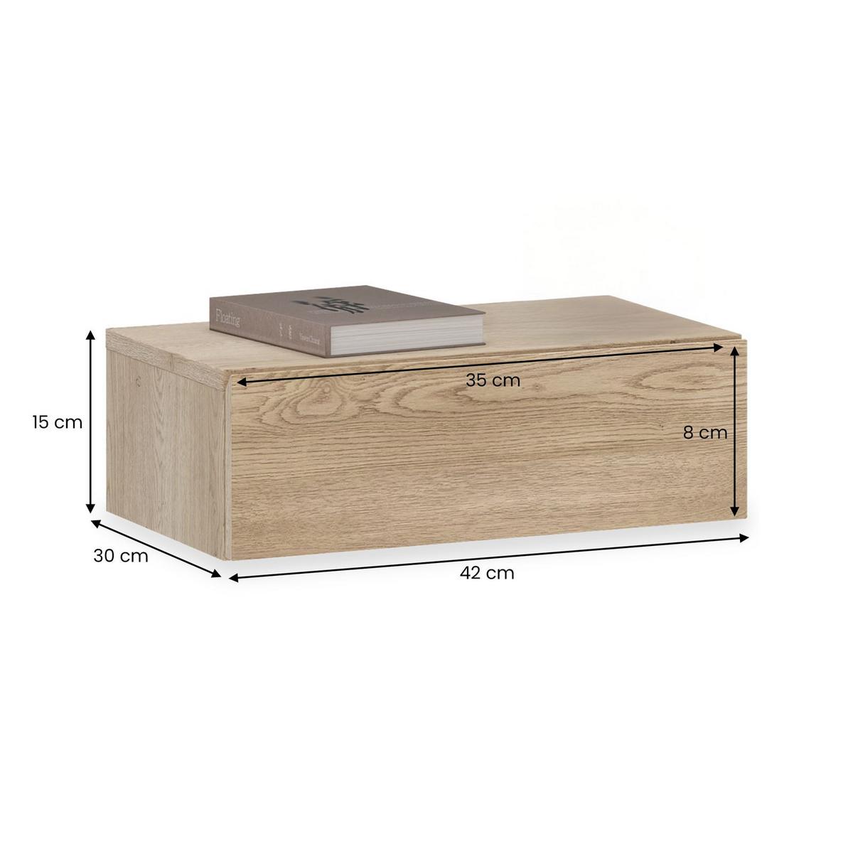 HÄNGENDER NACHTTISCH ANNE - Sonoma Eiche, Holzwerkstoff (42/14/30cm) - CARO-Möbel