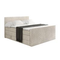 BOXSPRINGBETT mit Matratze und Lattenrost - VEXA-Z KING-120x200 - Beige Casablanca - Beige, Holzwerkstoff (120/200cm) - ALTDECOR