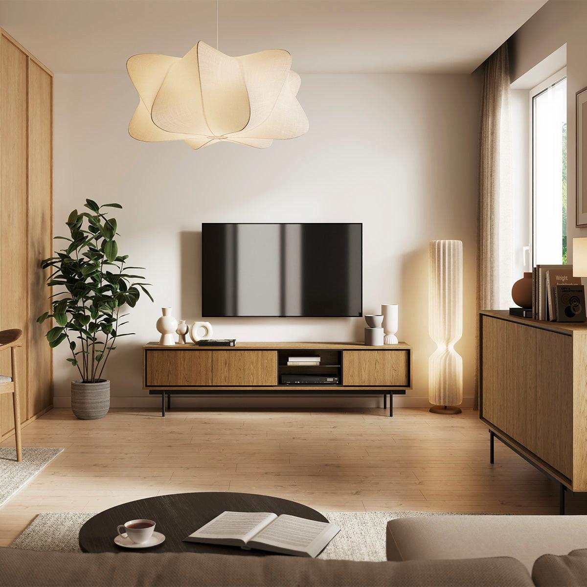 TV-MÖBEL Vidia Holz - Braun, Holzwerkstoff (197.5/51.4/38cm) - Petits-meubles