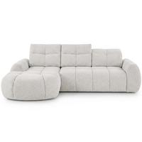 ECKSOFA Sorel Mini mit Automatisch verstellbarer Sitztiefe und Kopfstützen, links, Hellbeige - Beige, Textil (190/275cm) - Beautysofa