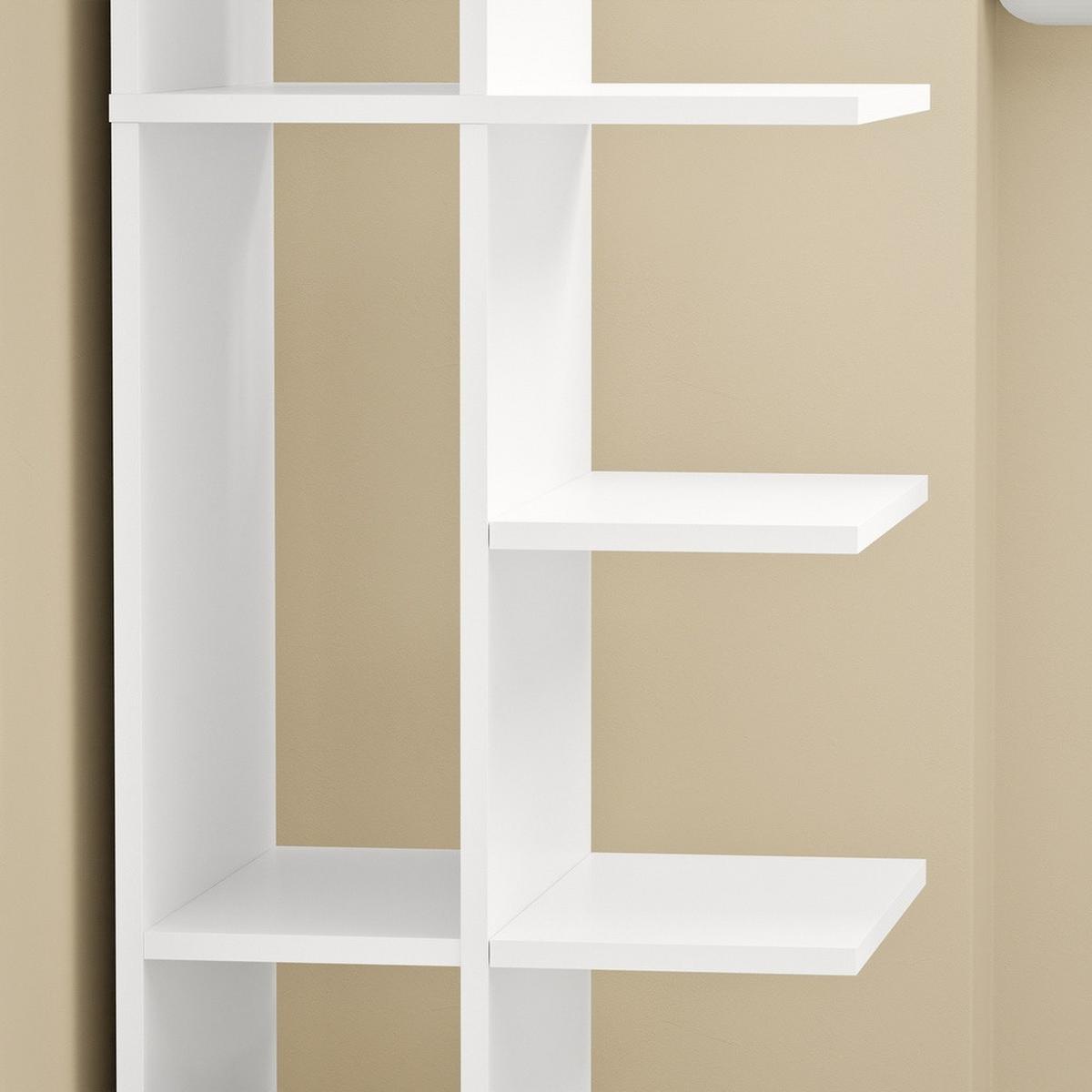 HOCHREGAL mit sieben Ablagen STR14-H-W - Ahornfarben, Fell (30/146.8/32.5cm) - SoBuy