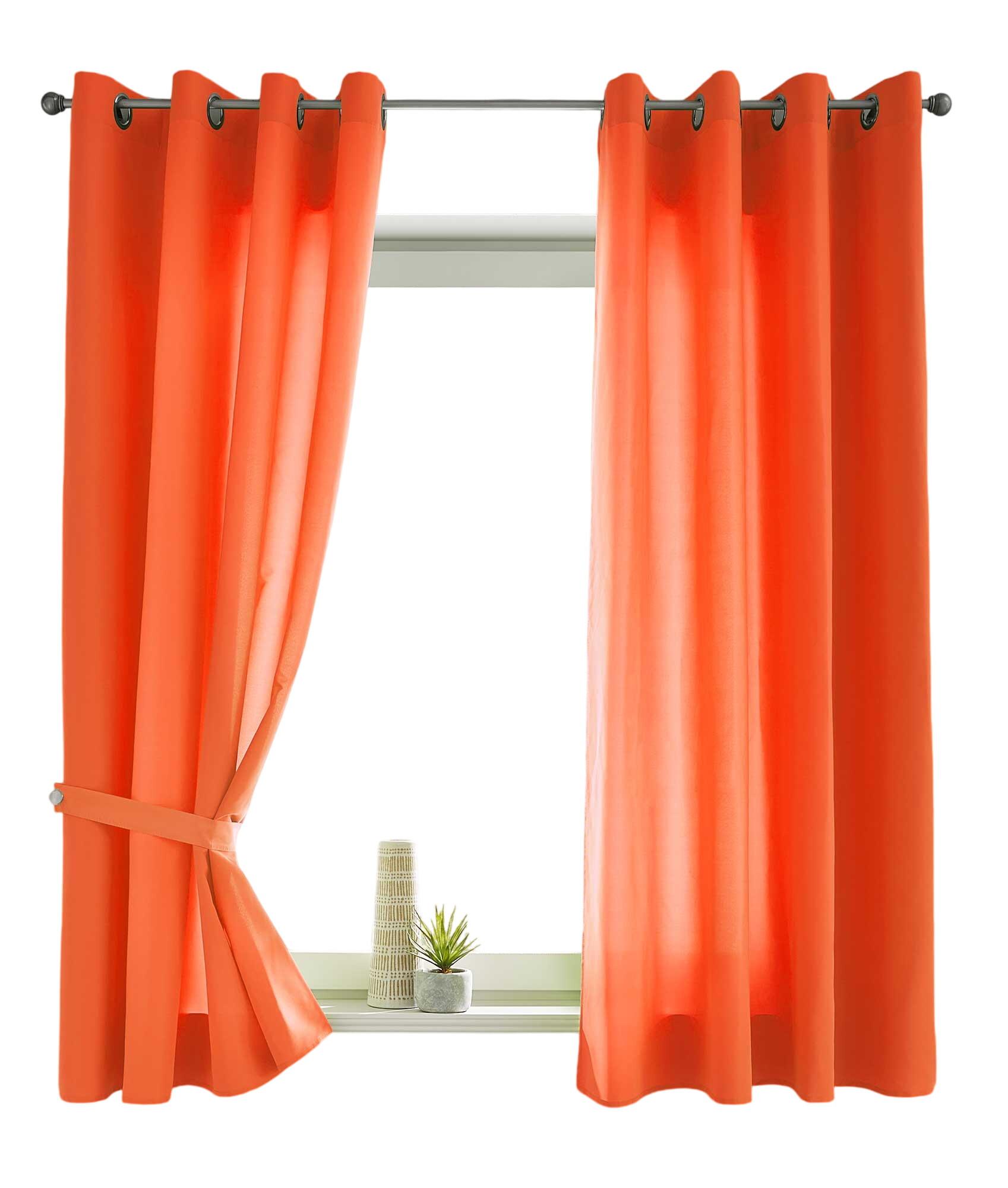 VORHANG 2ER SET BERLIN HxB 175x140cm Orange - Orange, Textil (140/175/175cm) - Gardinenbox