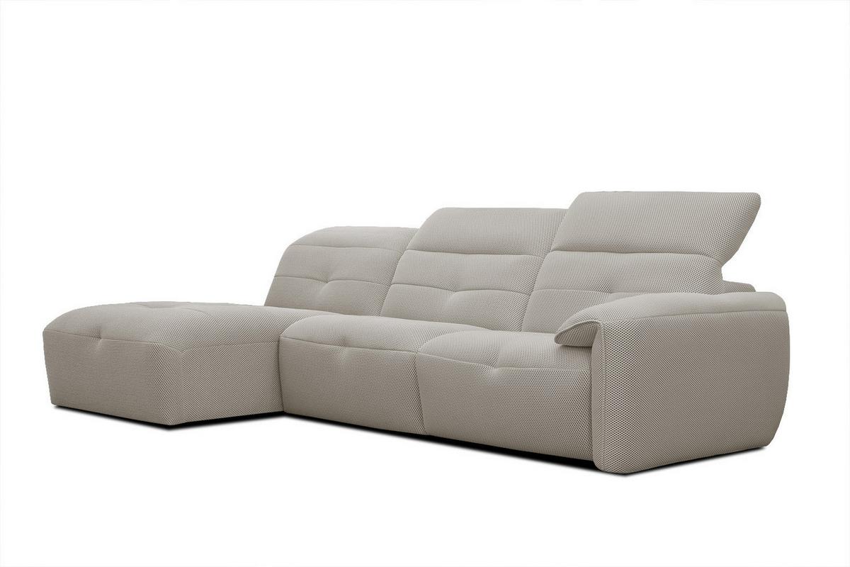 ECKSOFA TRENTO 4-Sitzer, beige - Beige/Schwarz, Holzwerkstoff/Kunststoff (165/262cm) - Wozimo