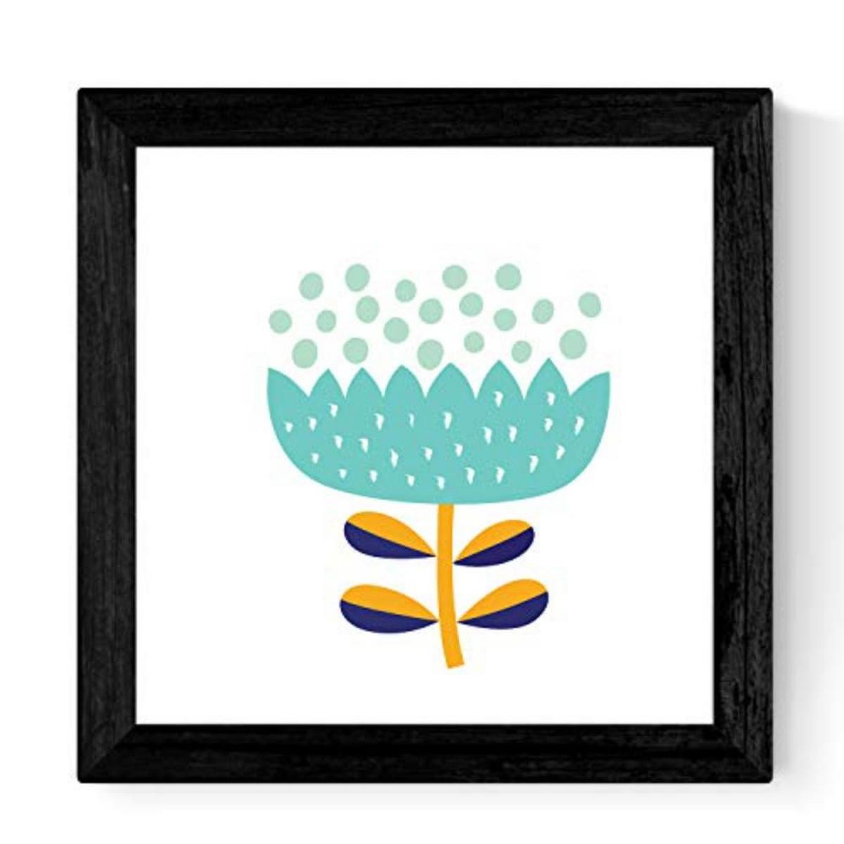 POSTER Set mit 4 Zweigen und Blumen Pastelltöne Nordische skandinavische 30x30 cm Rahmenlos - Klar, Papier (30/3cm) - Nacnic