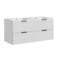 DOPPELWASCHTISCH 120.4cm Adriel Weiß - Weiß, Holzwerkstoff (120.4/57/46cm) - Petits-meubles