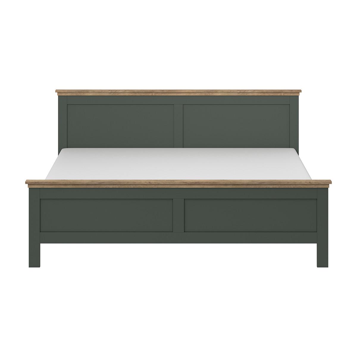 BETT 180/200 Martin Grün und Holz - Grün, Holzwerkstoff (180/200cm) - Petits-meubles