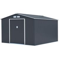 METALL-GARTENHAUS vegas Grau - Grau, Metall (277/202/319cm) - Habitat Garten