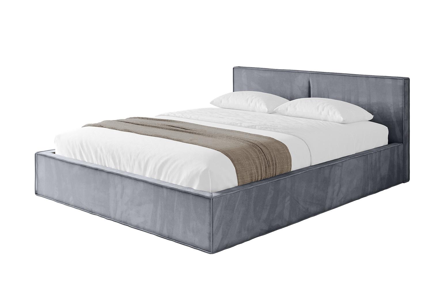 POLSTERBETT mit Bettkasten und Lattenrost, Bett mit Matratze H3/H4 - EMMI-V1 180x200 Grau - Grau, Holzwerkstoff/Textil (180/200cm) - ALTDECOR