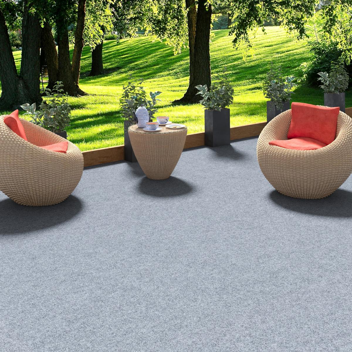 KUNSTRASEN RASENTEPPICH MIT NOPPEN KINGSTON - Grau, Textil (200/50cm) - Snapstyle