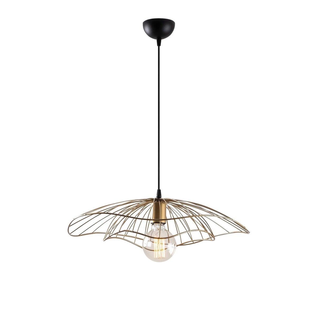 DRAHT-PENDELLEUCHTE aus metall - fleur 50/50/111 cm - Bronzefarben, Metall (50/50/111cm) - Calicosy