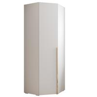 DREHTÜRENSCHRANK 236.7/81.7/81.7 1-türig - Goldfarben/Weiß, Holz/Metall (81.7/236.7/81.7cm) - MÖBEL KRYSPOL