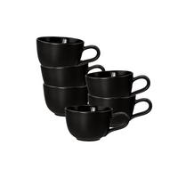 ESPRESSOTASSEN Liberty Velvet Black schwarz 100 ml 6er Set - Schwarz, Keramik (0.1L) - Seltmann Weiden