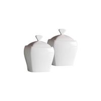 ZUCKERDOSEN Melodie weiß ø 8,5 cm 2er Set - Weiß, Keramik (8.5/9cm) - Ritzenhoff Breker