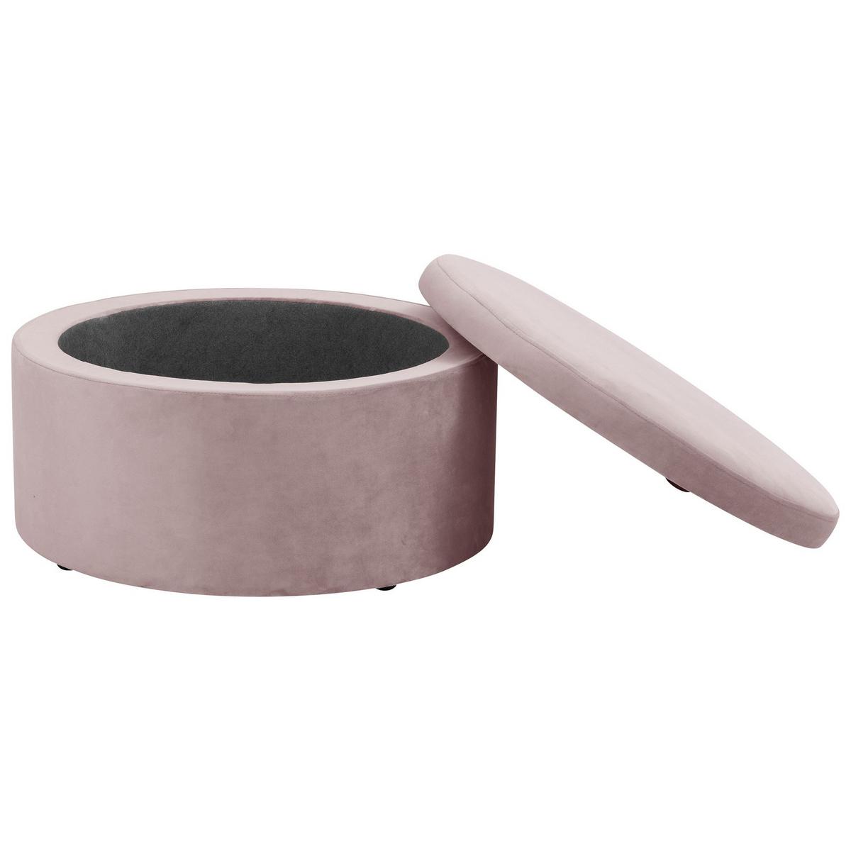 KINDERHOCKER Katyushka Samtvelours rosé - Rosa, Kunststoff (60/32/60cm) - 58aufmkessel