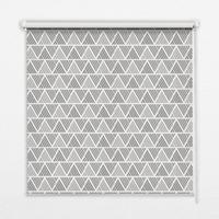 INNENROLLO - Fensterrollo - Rollo - 100x100 cm - Gestreifte Dreiecke - Grau, Kunststoff (100/100/0.5cm) - TULUP