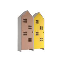 REGALSCHRANK Set Kania 115x37x171 MDF Weiß /Bunt - Pink/Gelb, Holzwerkstoff (115/171/37cm) - 58aufmkessel