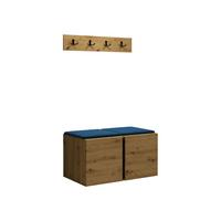 GARDEROBEN-SET Orion VI - Blau/Eiche Artisan, Holzwerkstoff/Kunststoff (84/42/46cm) - MIRJAN24
