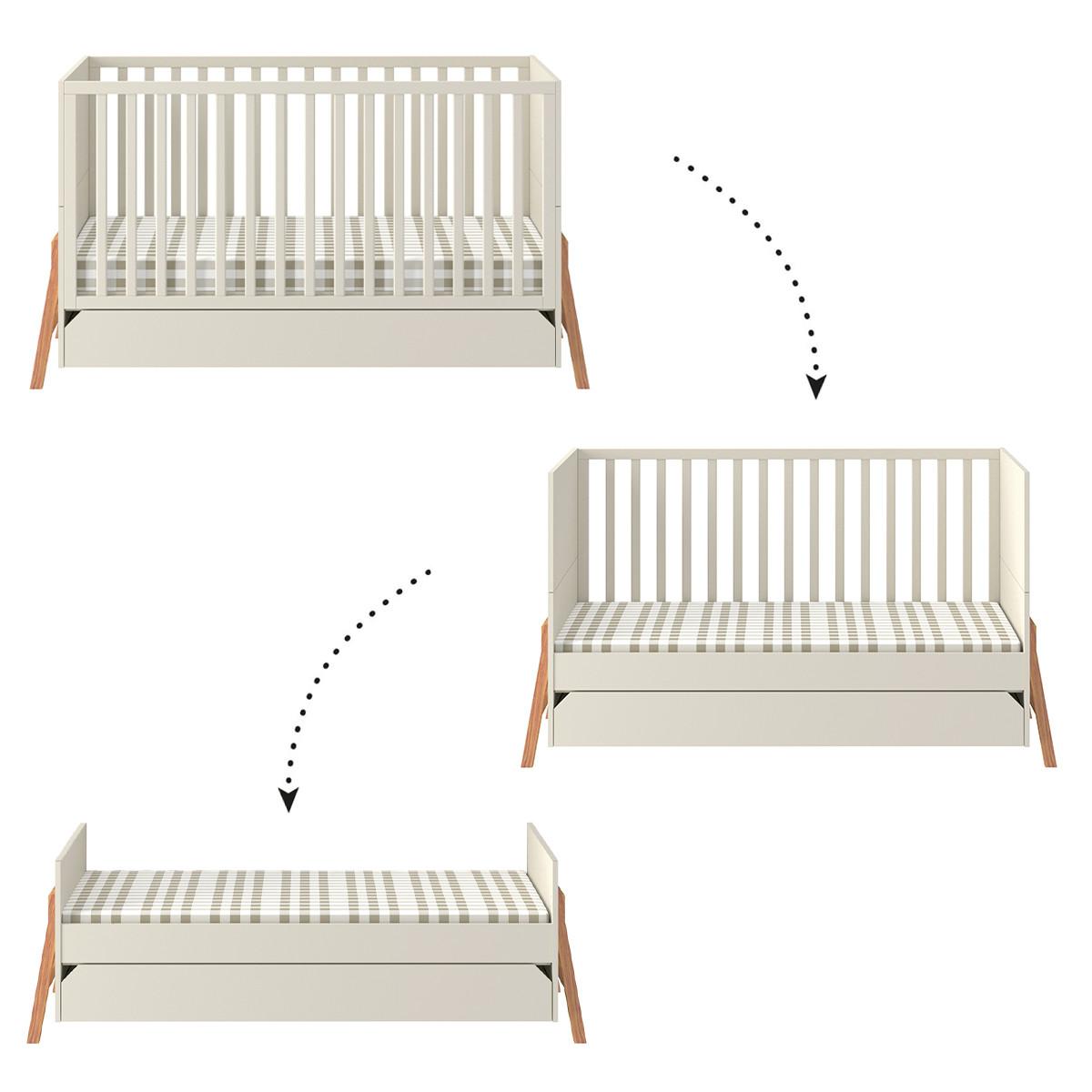 BABYZIMMER 2-teilig Kaschmir - Beige, Holzwerkstoff (161/90/75cm) - Petits-meubles