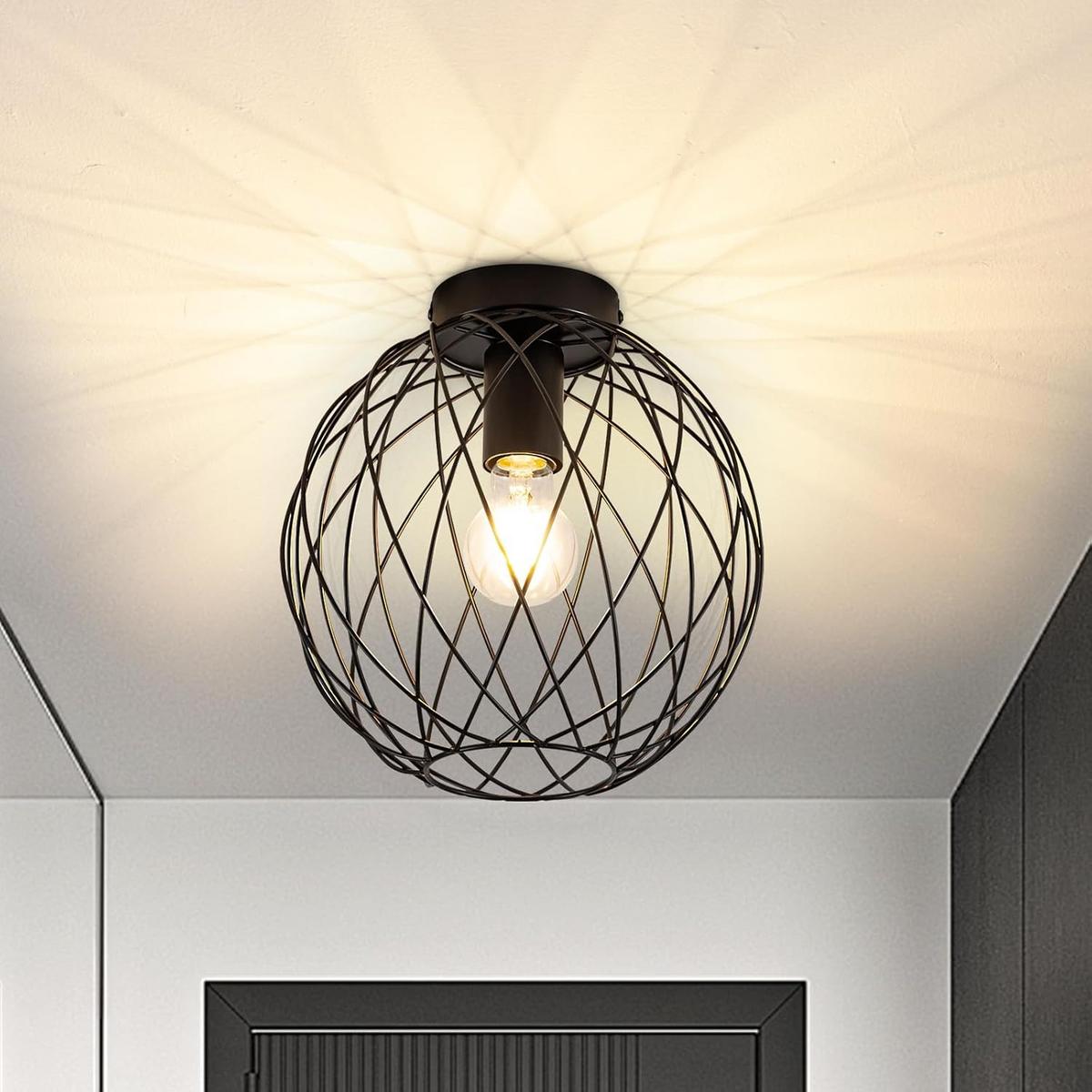 DECKENLEUCHTE Luxkrone 20/20/21.5 cm - Schwarz, Metall (20/20/21.5cm) - ZMH