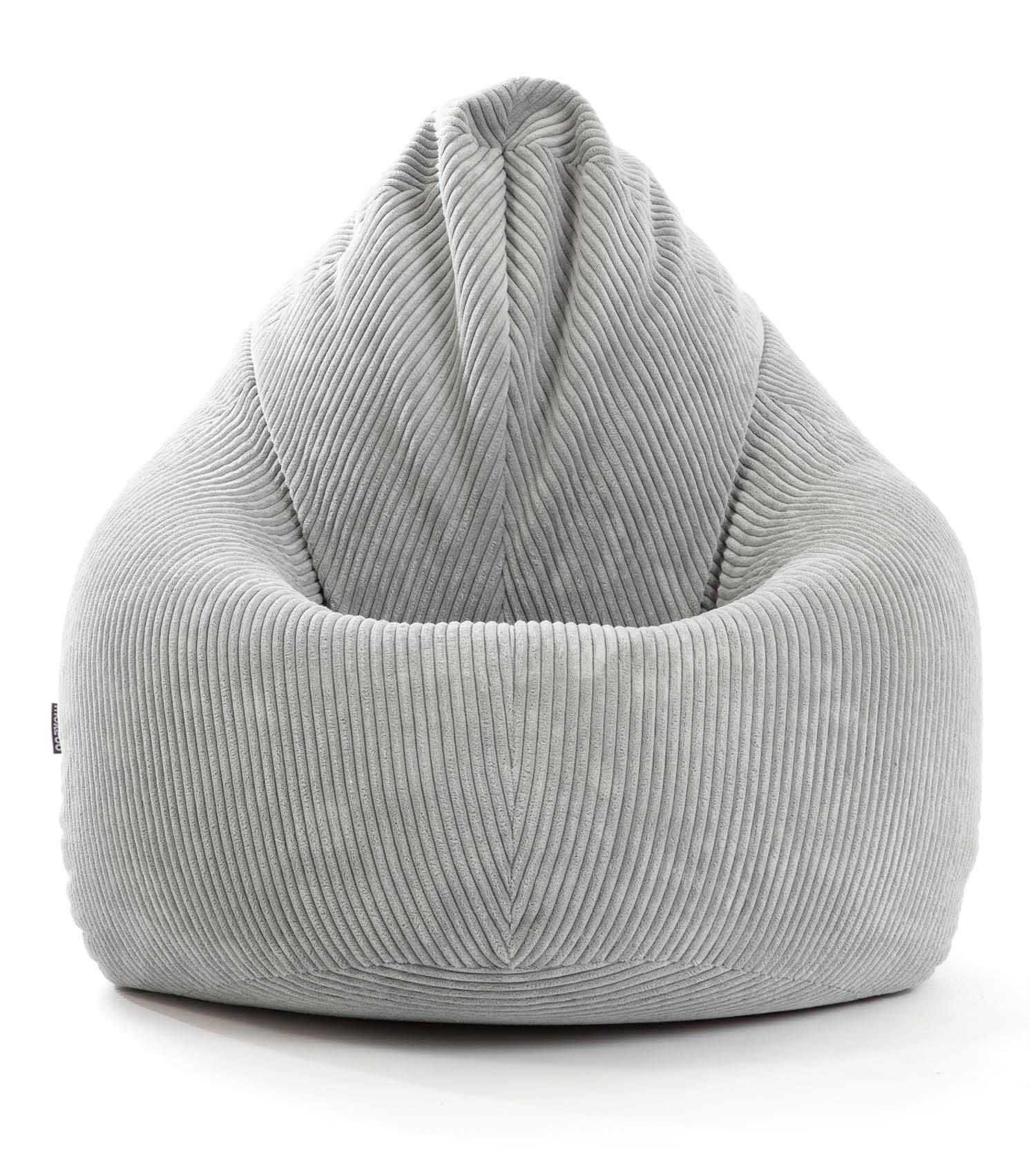 SITZSACK Cord Der Tagträumer - Grau, Textil (80/130/80cm) - Mokebo