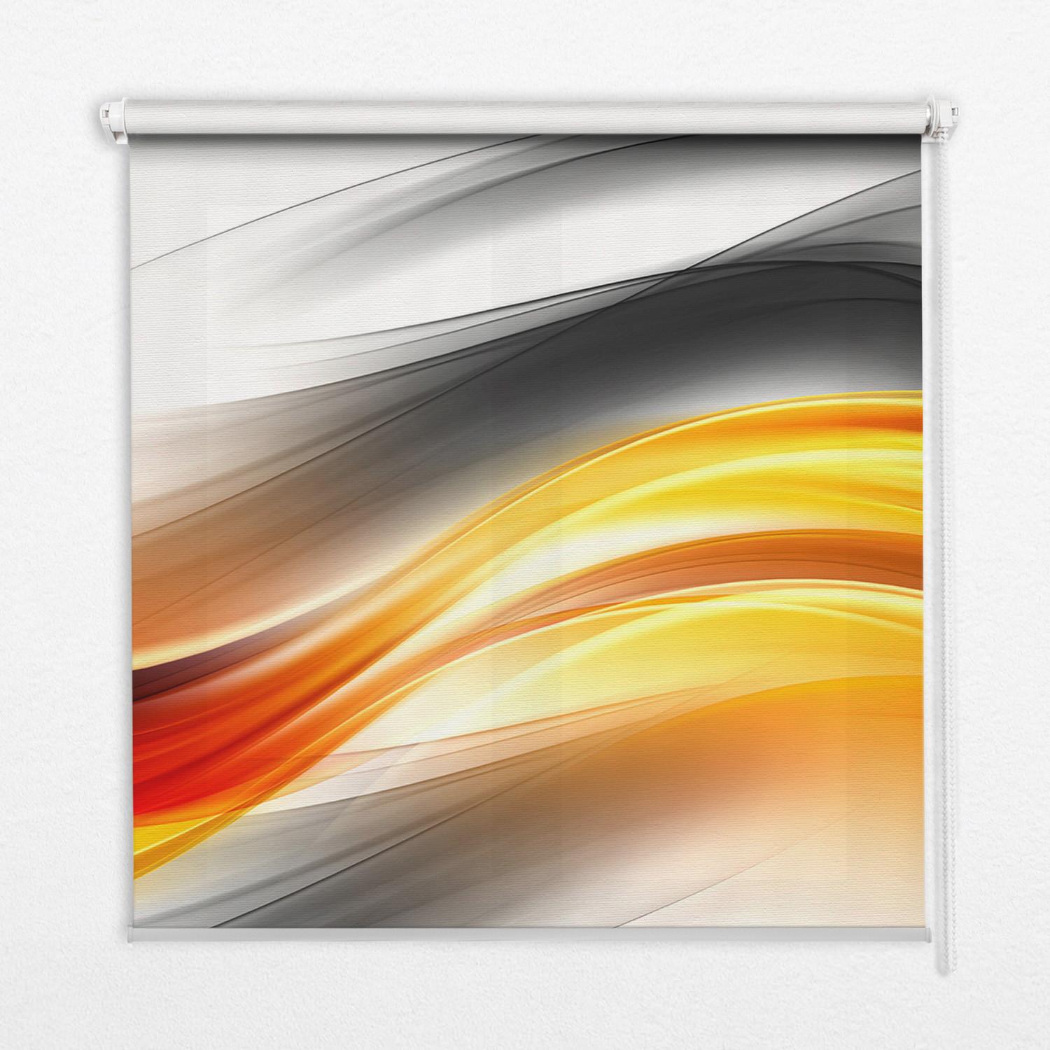 INNENROLLO - Fensterrollo - Rollo - 80x180 cm - Orange Waves - Orange, Kunststoff (80/180/0.5cm) - TULUP