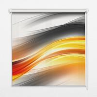 INNENROLLO - Fensterrollo - Rollo - 110x140 cm - Orange Waves - Orange, Kunststoff (110/140/0.5cm) - TULUP