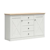 SIDEBOARD Victoria Weiß und Holz - Weiß, Holzwerkstoff (153/93/43cm) - Petits-meubles
