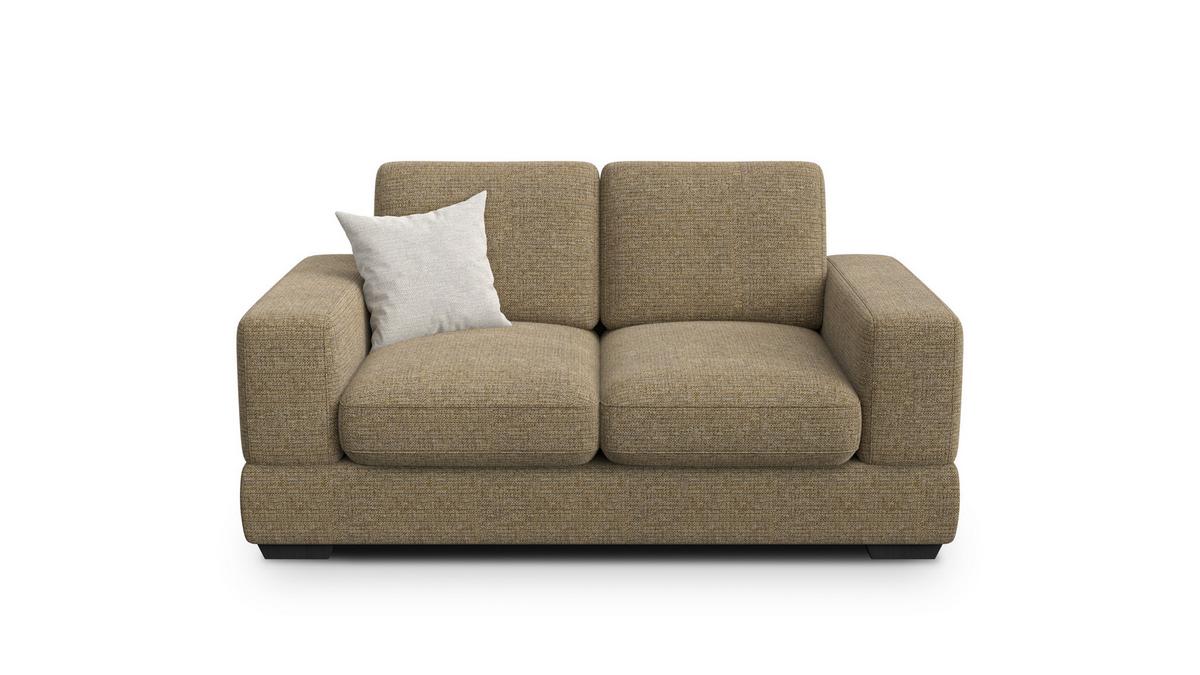 SOFA OTTO 2-Sitzer, taupe - Taupe/Schwarz, Holz/Textil (171/89/98cm) - Wozimo
