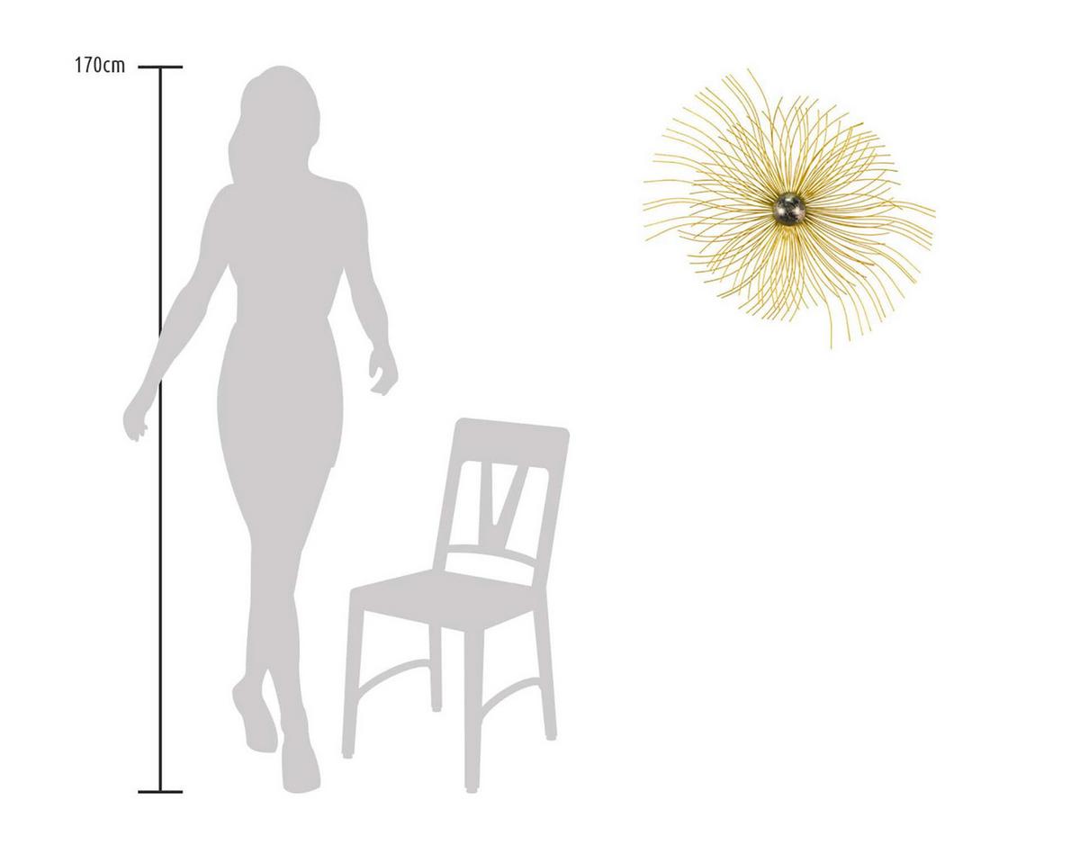 WANDDEKO Gold 80/65 cm - Goldfarben, Metall (2.46/65/11cm) - KUNSTLOFT