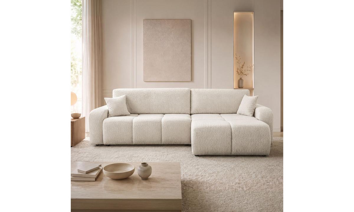 ECKSOFA MALIBU XL 275/150/87 cm Coral 65 - Ecru, Textil (275/150cm) - Lookway