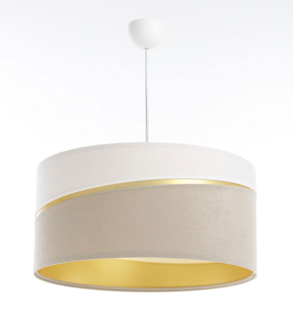 HÄNGELEUCHTE Weiß 60/30 cm - Beige/Weiß, Kunststoff (60/0.4/30cm) - ONZENO